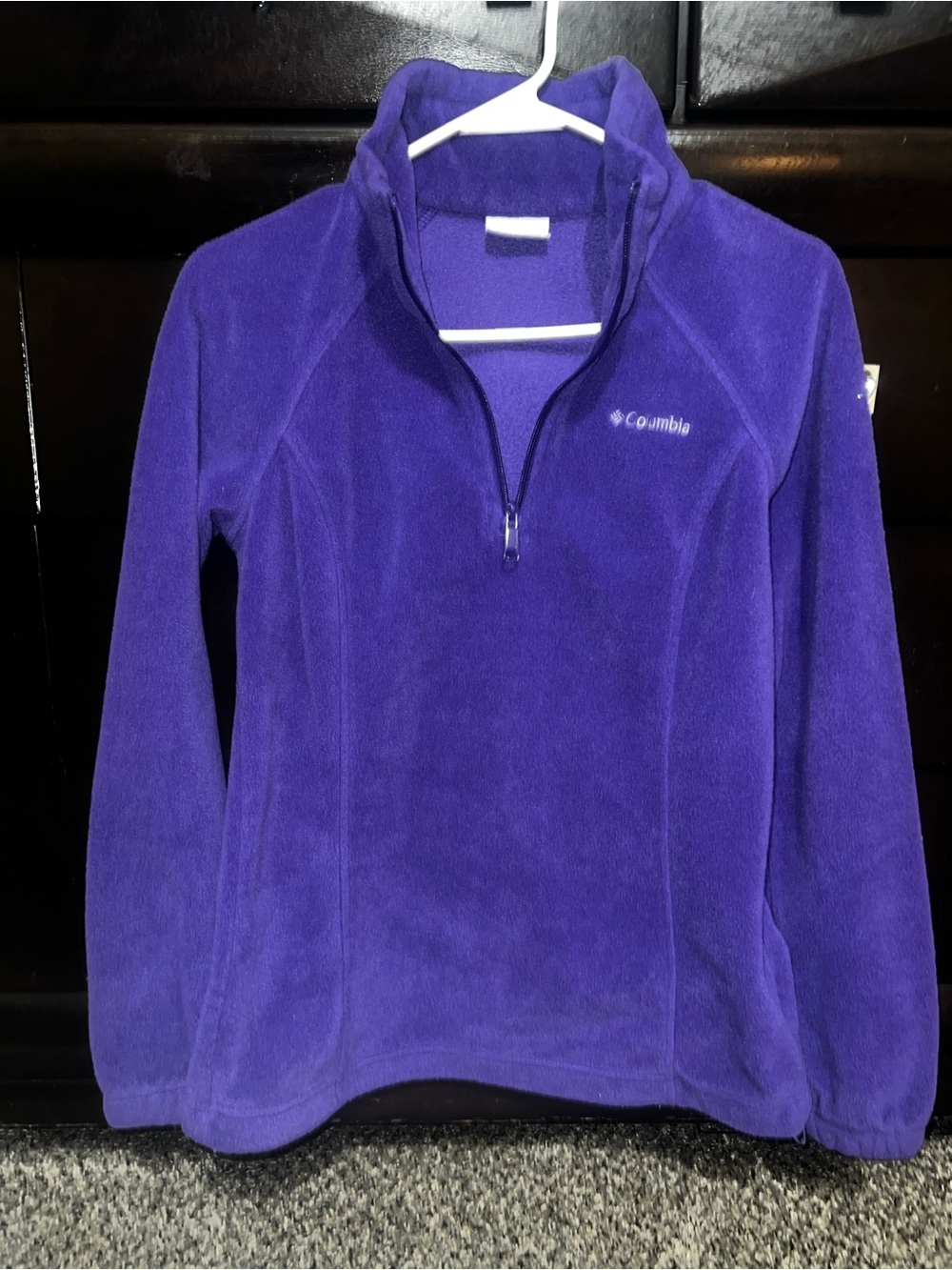 Columbia Purple Quarter-Zip Fleece Pullover